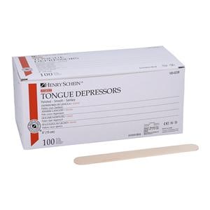 Tongue Depressor 6 in Wood Sterile Adult 100/Bx