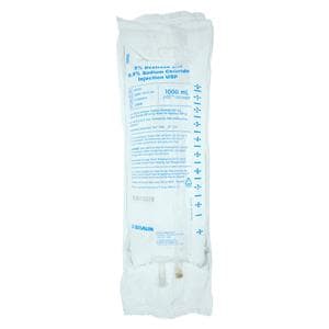 Injection Solution Dextrose 5%/Sodium Chloride 0.9% 1000mL Excel IV Container Ea