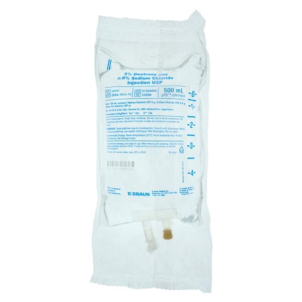 Injection Solution Dextrose 5%/Sodium Chloride 0.9% 500mL Excel IV Container BG