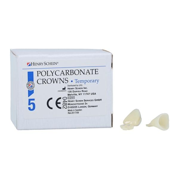 Polycarbonate Replacement Crowns Size 29 Upper Left Lateral Refill 5/Bx