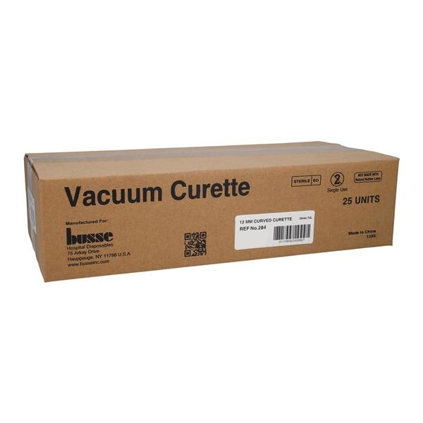 Uterine Vacuum Curette 12mm Plastic Sterile Disposable 25/Ca