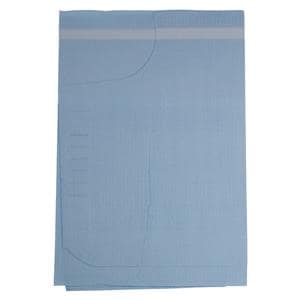 Premium Gown 30 in x 42 in Blue M/L Tissue / Poly / Tissue Disposable 50/Ca