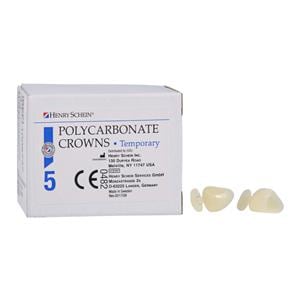 Polycarbonate Replacement Crowns Size 33 Right Cuspid Upper & Lower Refill 5/Bx