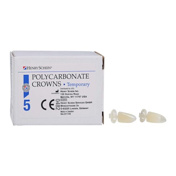 Polycarbonate Replacement Crowns Size 66 Lower Anterior Refill 5/Bx