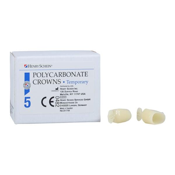 Polycarbonate Replacement Crowns Size 51 2nd Bicuspid Refill 5/Bx