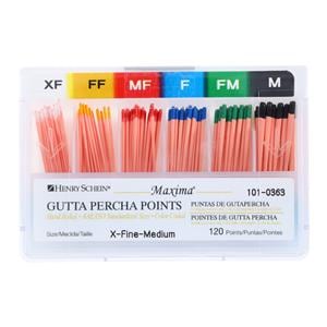 Maxima Hand Rolled Gutta Percha Points 120/Bx