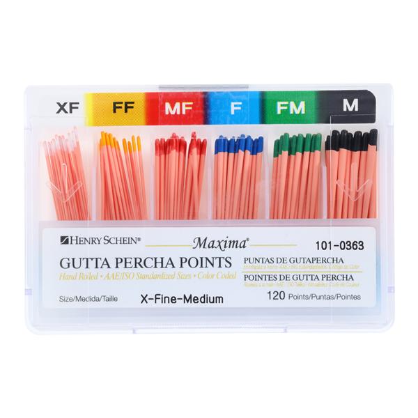 Maxima Hand Rolled Gutta Percha Points 120/Bx