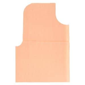 Exam Cape 30 in x 21 in Peach Tissue / Poly / Tissue Disposable 100/Ca