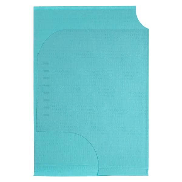 Exam Cape 30 in x 21 in Teal Tissue / Poly / Tissue Disposable 100/Ca