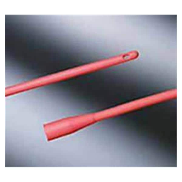 Catheter Intermittent 18Fr Round Hollow Tip Rubber 12/Ca