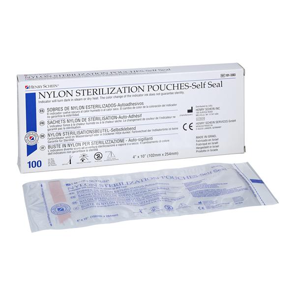 Sterilization Pouch Self Seal 4 in x 10 in 100/Bx