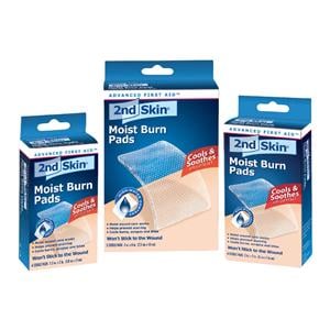 2nd Skin Moist Hydrogel Burn Pad 3x4" Sterile Pad Absorbent