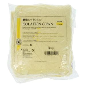 Isolation Gown SMS X-Large Yellow 10/Pk