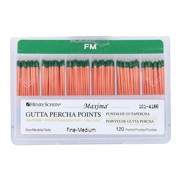 Maxima Hand Rolled Gutta Percha Points 120/Bx