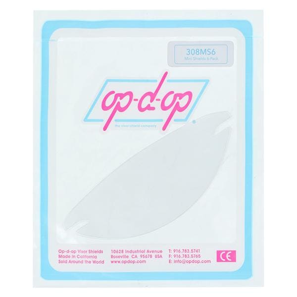 Op-D-Op Replacement Shield Mini Clear Disposable 6/Pk