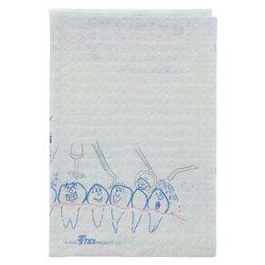 TIDI Tooth Dental Bib / Towel 2 Ply T/P 13 in x 18 in Prntd Disposable 500/Ca