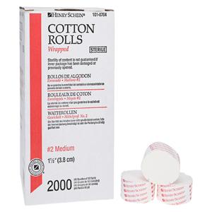 Wrapped Cotton Roll 1.5 in Sterile 2000/Bx