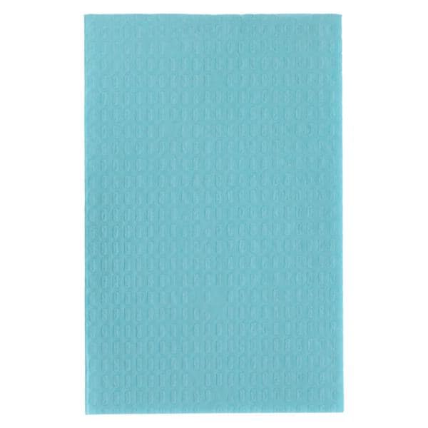 Towel Bib 2 Ply Tissue / Poly Back 13 in x 18 in Blue Disposable 500/Ca