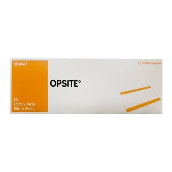 Opsite Polyurethane Film Wound Dressing 5-1/2x10" Sterile Adhesive Transparent