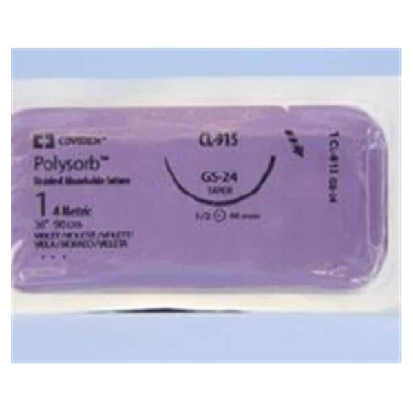 Polysorb Suture 0 36" Polyester Braid GS-24 Violet 36/Cr