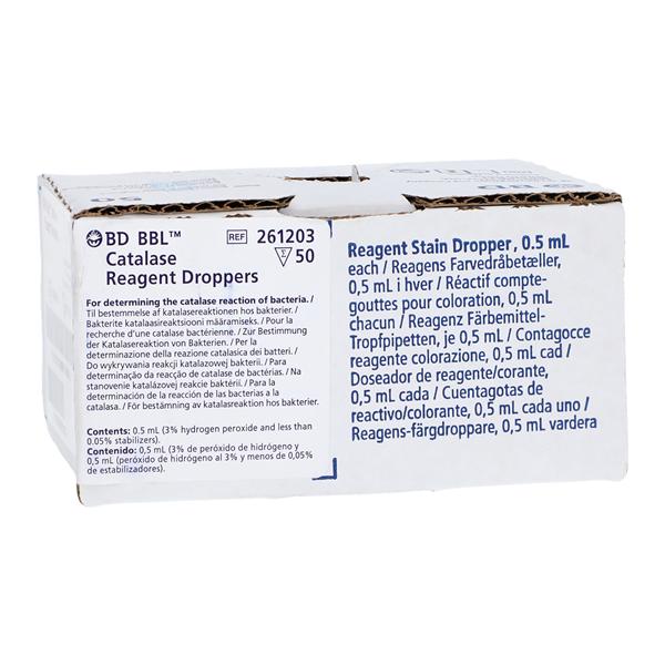 BBL Catalase Reagent Dropper 0.5mL 50 Count 50/Bx