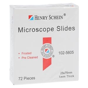 Frosted Microscope Slide 3x1" White 72/Bx