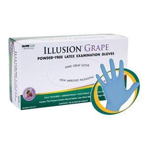 Illusion Grape Exam Gloves X-Large Blue Non-Sterile