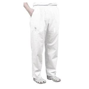 Scrub Pant 4 Pockets Medium White Unisex Ea