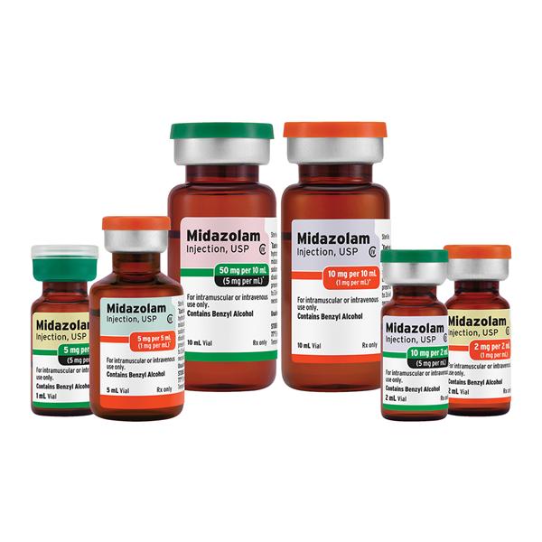 Midazolam Injection 5mg/mL MDV 2mL 10/Bx