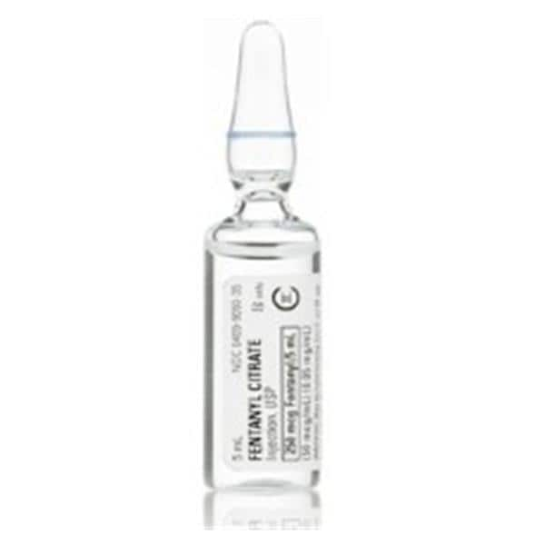 Fentanyl Citrate Injection 50mcg/mL Ampule 5mL 10/Package