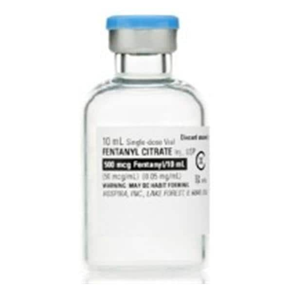 Fentanyl Citrate Injection 50mcg/mL SDV 10mL 25/Package