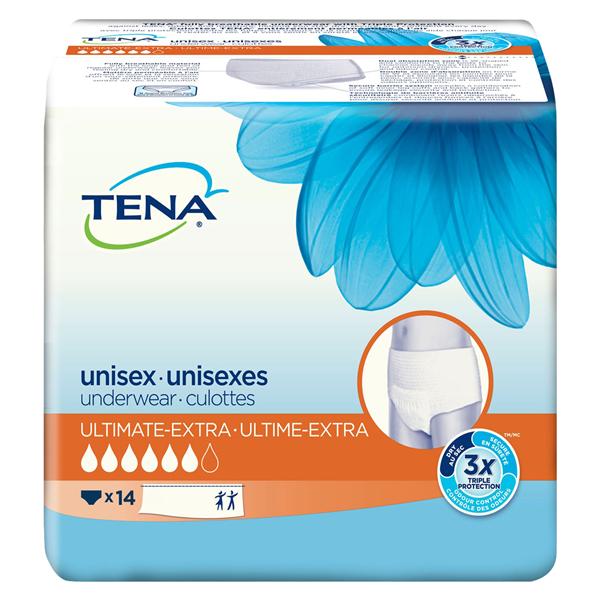 Tena Protective Incontinence Underwear Unisex 34-44" Extra White 64/Ca