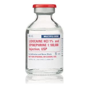 Lidocaine HCl Epinephrine Injection 1% 1:100,000 MDV 30mL 25/Package