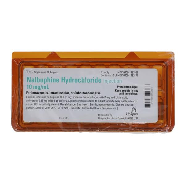 Nalbuphine HCl Injection 10mg/mL Ampule 1mL 10/Package