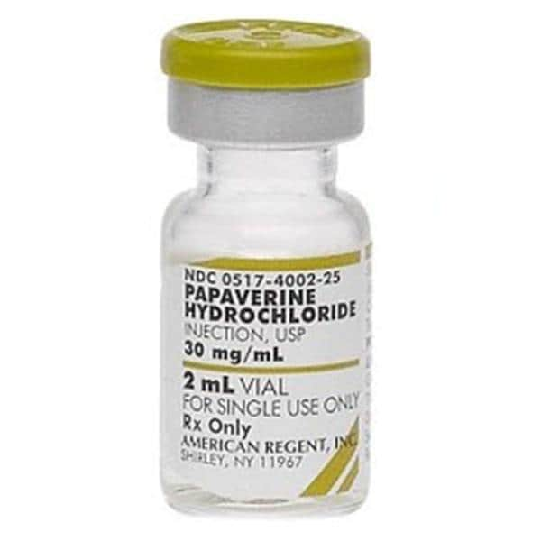 Papaverine Injection 30mg/mL SDV 2mL 25/Bx