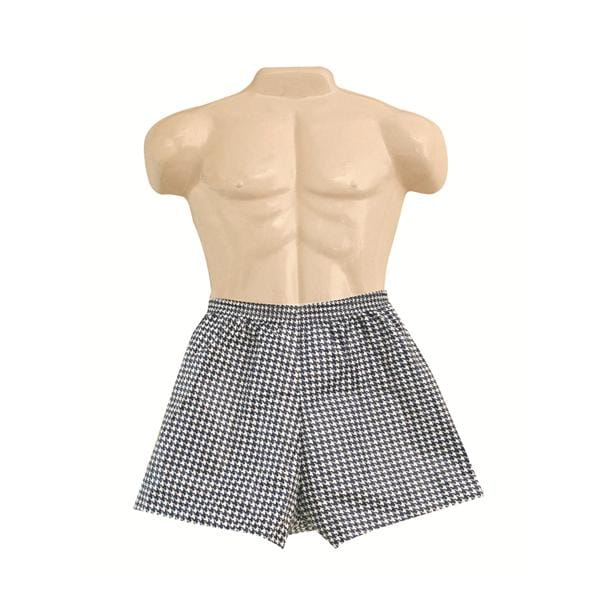 Dipsters Boxers Swimwear Polyethylene Beige/Blue Plaid 3X Large Disposable 12/Pk