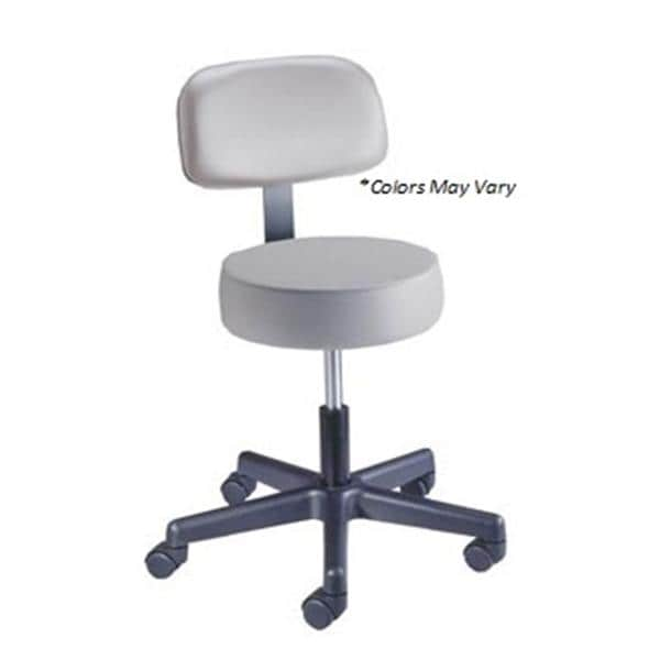 Stool Exam Value Plus Black Casters Adjustable Backrest 5 Leg Ea