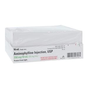 Aminophylline Injection 25mg/mL PF FTV SDV 10mL 25/Package