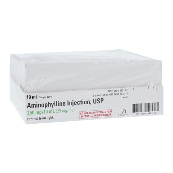 Aminophylline Injection 25mg/mL PF FTV SDV 10mL 25/Package