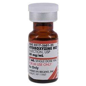 Hydroxyzine HCl Injection 50mg/mL SDV 1mL 25/Bx