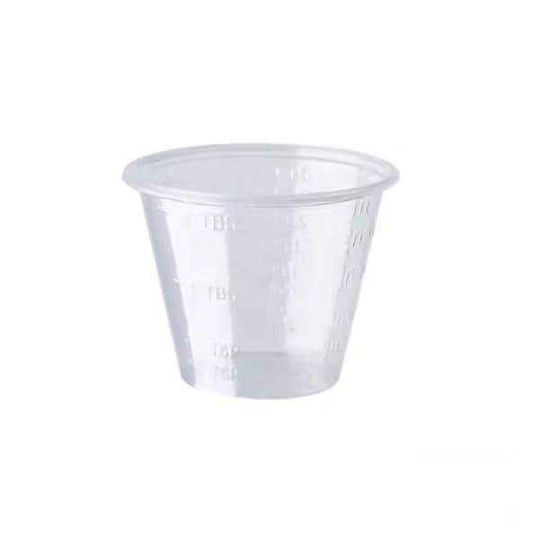 Medicine Cup Plastic Clear 1 oz Disposable 100/Ca