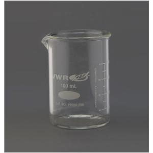 Graduated Beaker Glass Clear 100mL Ea