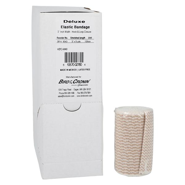 Compression Bandage Elastic 3"x5yd Tan 10/Bx