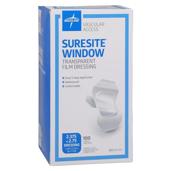 Suresite Film Window Dressing 2-3/8x2-3/4" Sterile Adhesive Transparent LF