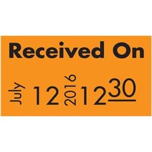 Label Received On Fluorescent Orange Paper .78x4375" 20K/Bx