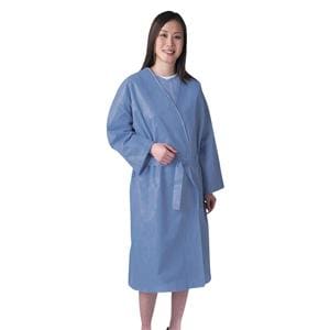 Patient Robe Adult 8X Large Blue Disposable 25/Ca