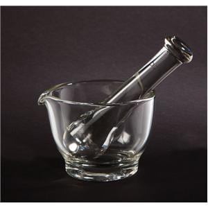 Mortar & Pestle Set Flint Glass 4oz Ea