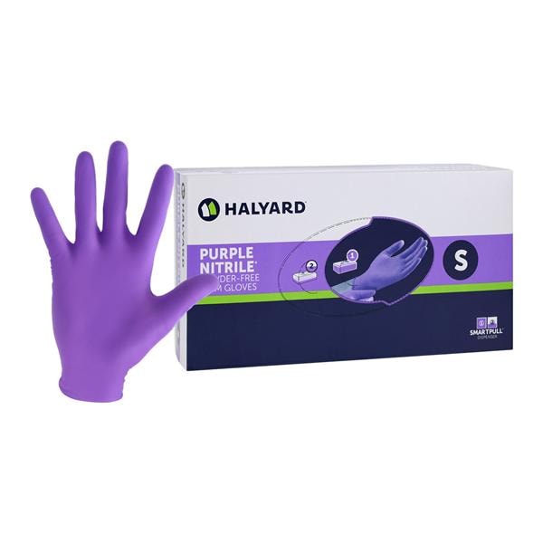 Purple Nitrile Nitrile Exam Gloves Small Purple Non-Sterile, 10 BX/CA