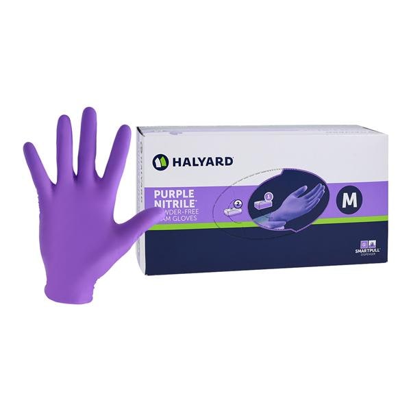 Purple Nitrile Nitrile Exam Gloves Medium Purple Non-Sterile, 10 BX/CA