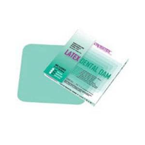 Latex Rubber Dam 5 in x 5 in Medium Gauge Green Mint 52/Bx